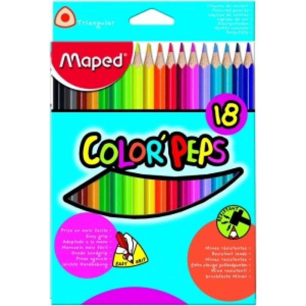 ISKOLASZER COLOR`PEPS színes ceruza 18 db/doboz ISKOLASZER COLOR`PEPS színes ceruza 18 db/doboz
